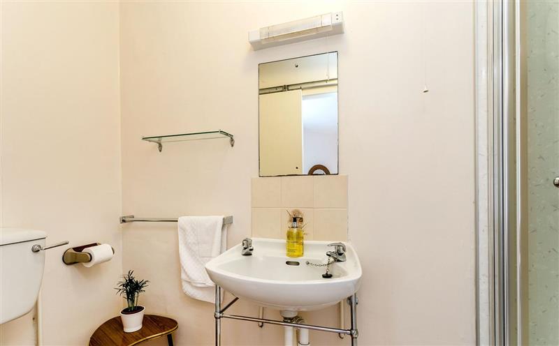 This is the bathroom at April Cottage, Minehead