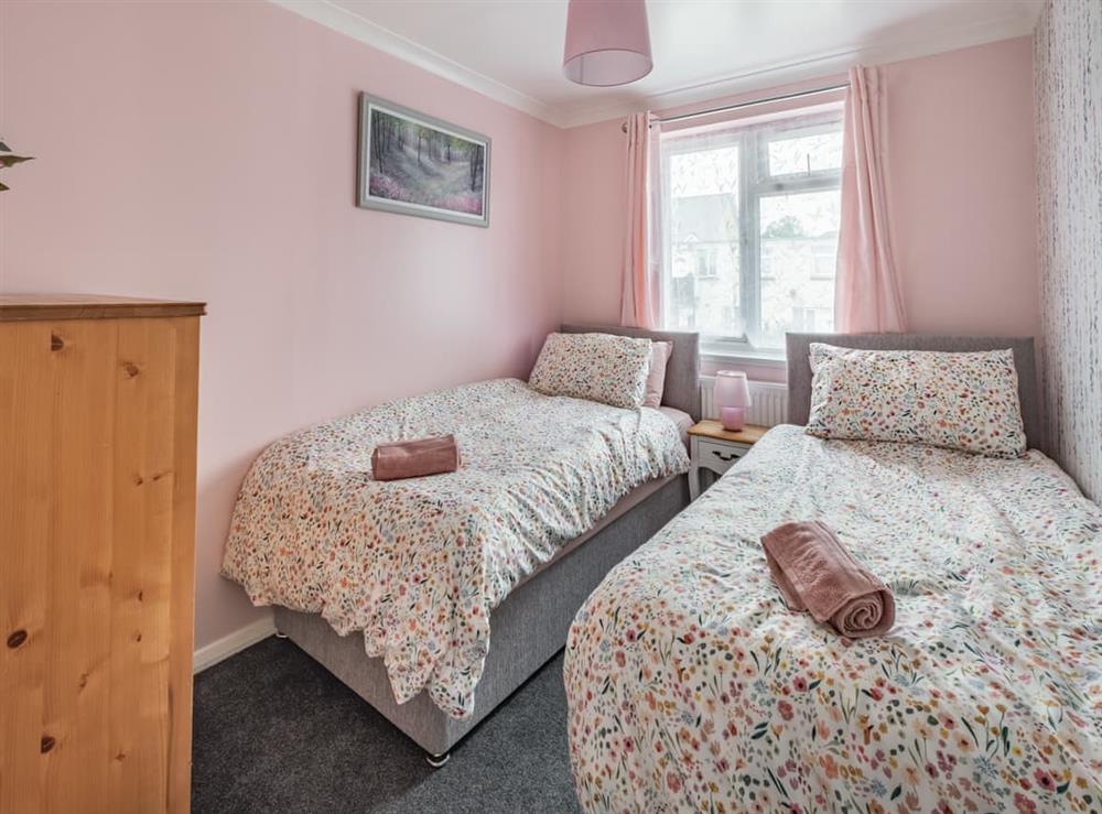 Twin bedroom at April Cottage in Sandown, Isle of Wight
