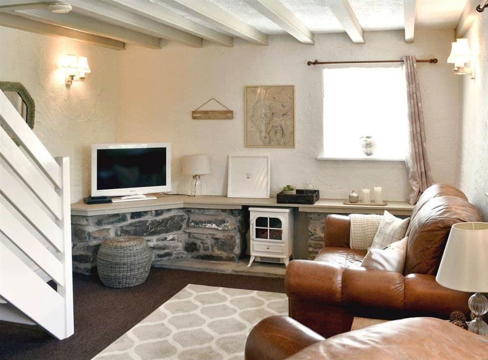 Cosy living room at April Cottage in Staveley-in-Cartmel, near Windermere, Cumbria
