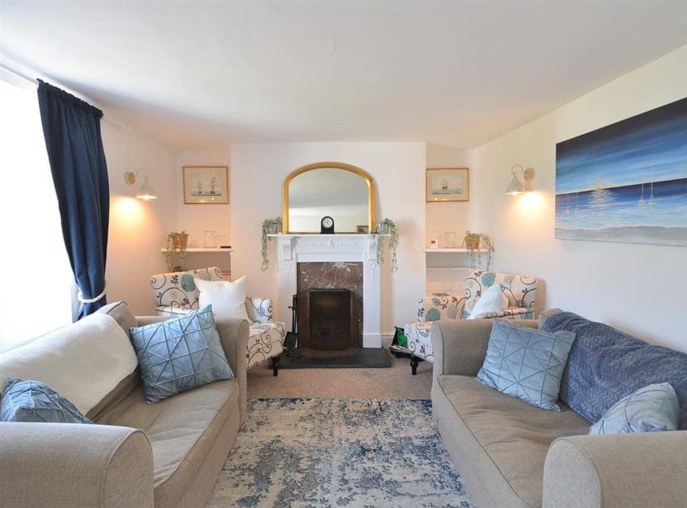 Living room at Apsley Cottage in Portscatho, Cornwall