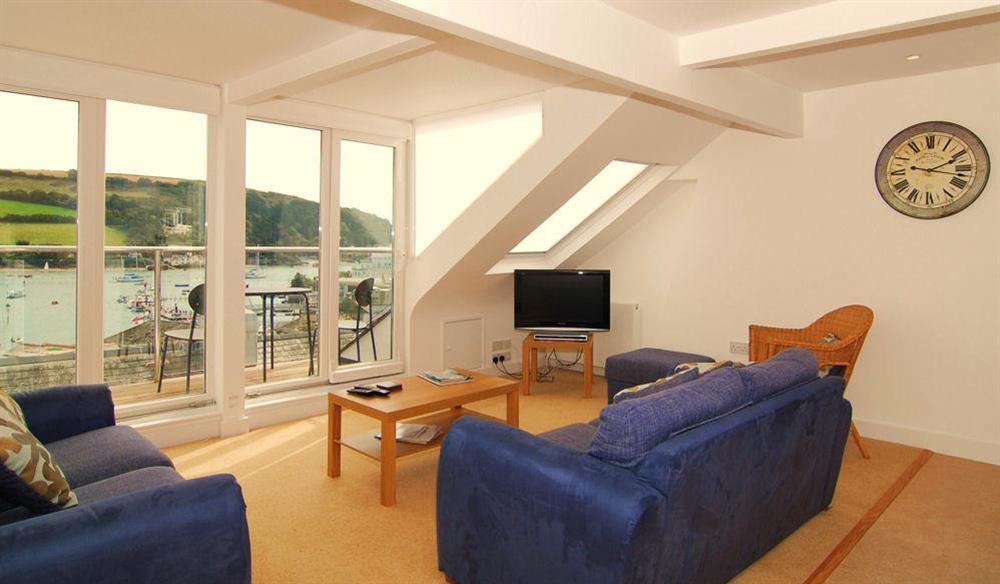 Lovely views from the lounge, open plan Kitchen/Sitting/Dining room at Apt 2, Terrapins ( Upper ) in Off Church Street, Salcombe
