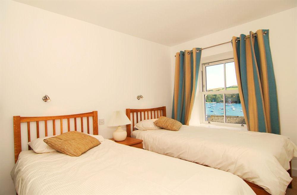 Twin bedroom with lovely views at Apt 2, Terrapins ( Upper ) in Off Church Street, Salcombe