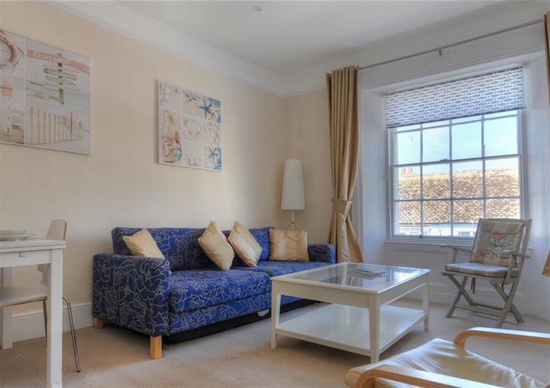 The living area at Apt 3, 20 Broad Street, Lyme Regis