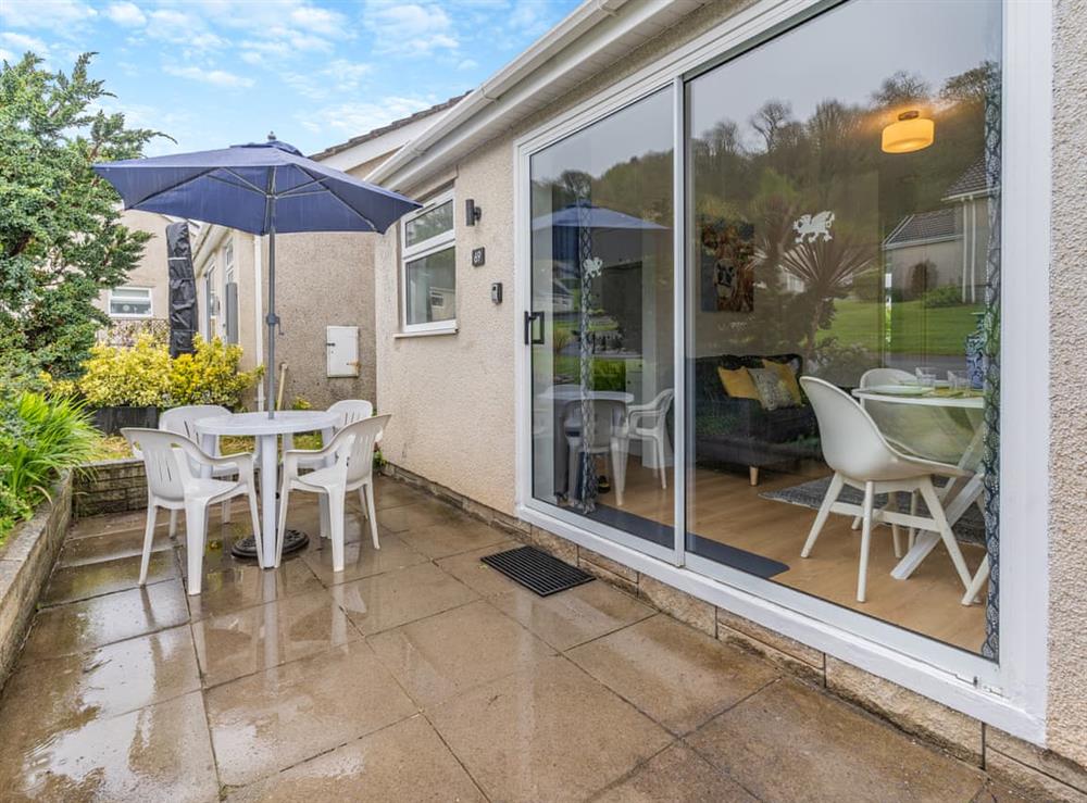 Sitting-out-area at Ar Lan Y Mor in Swansea, near Gower Peninsula, West Glamorgan