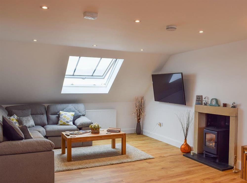 Bright and airy living area at Arc House in Cellardyke, near Anstruther, Fife