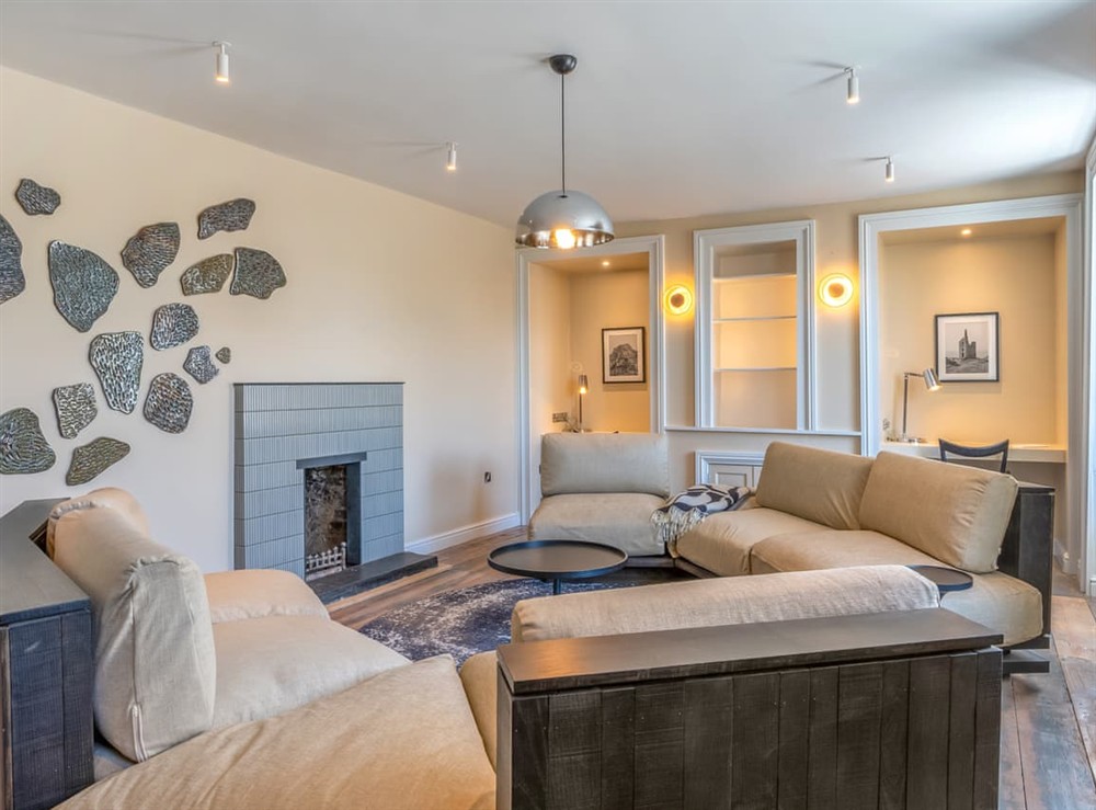 Living room at ARC Padstow in Saint Issey, Cornwall