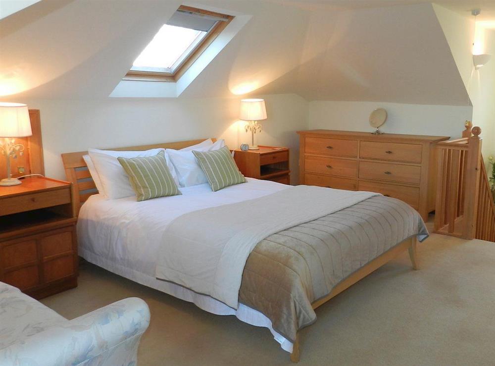 Master bedroom at Ardbeag in Whiting Bay, Isle of Arran, Scotland