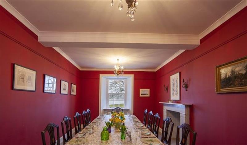 The dining room at Ardchattan Manse, Connel near Oban