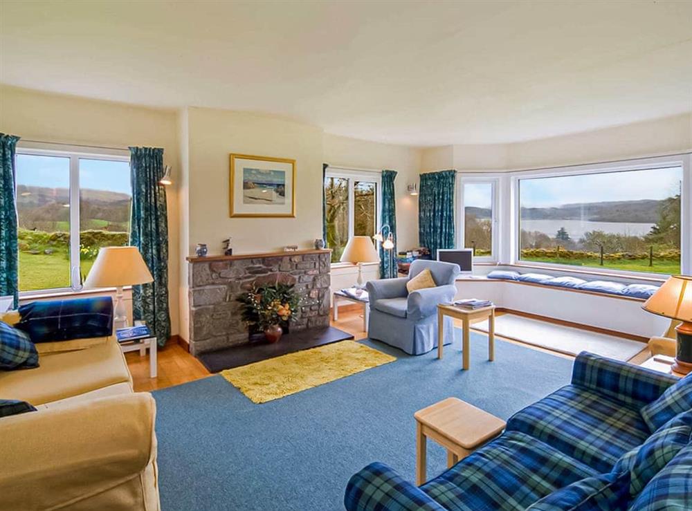Living room at Ardshellach in North Connel, near Oban, Argyll