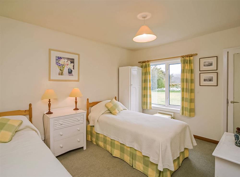 Twin bedroom at Ardshellach in North Connel, near Oban, Argyll