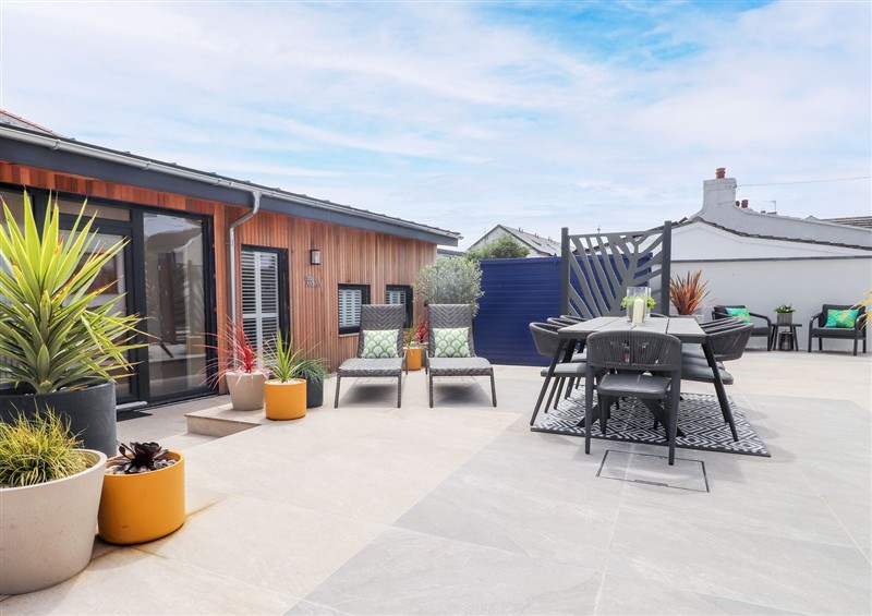 The patio at Ardwyn, Rhosneigr