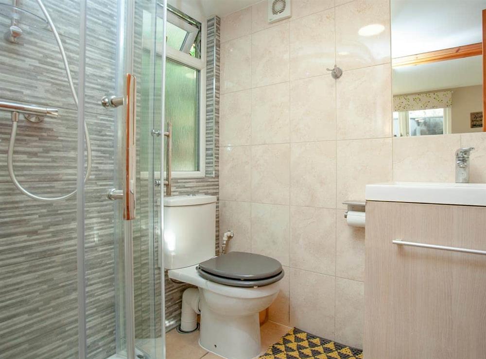 Shower room at Aremo Garden House in Torquay, Devon