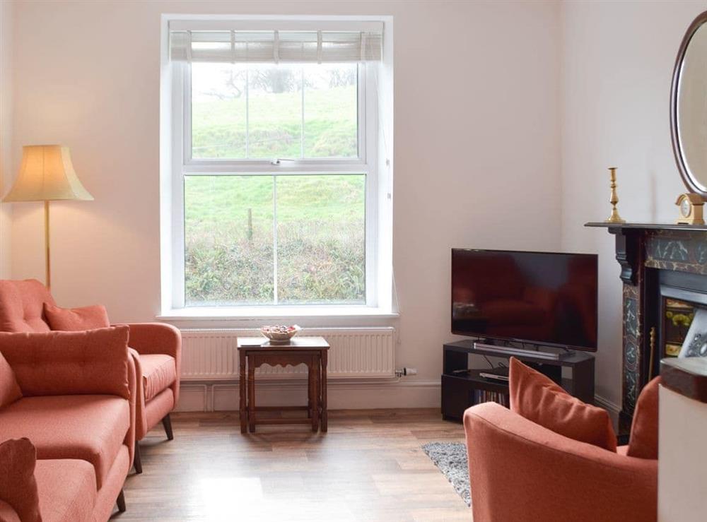 Living room at Arfryn in Llansteffan, near Carmarthen, Dyfed
