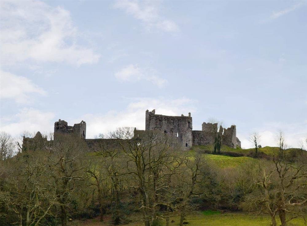 Llanstefan Castle at Arfryn in Llansteffan, near Carmarthen, Dyfed