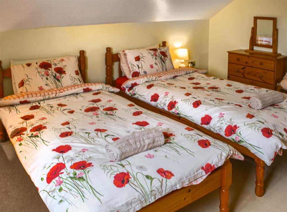Twin bedroom at Argentum House in Longhoughton, near Alnwick, Northumberland
