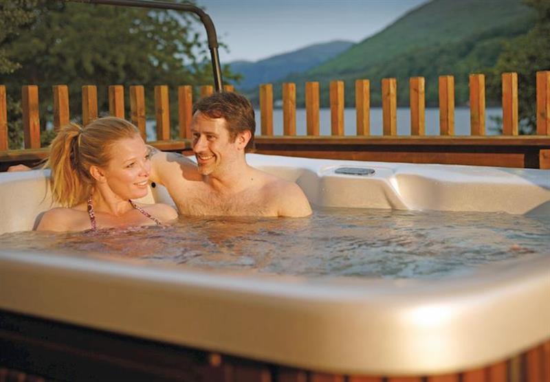 Typical hot tub at Argyll Lodges in Dumbartonshire, Southern Highlands