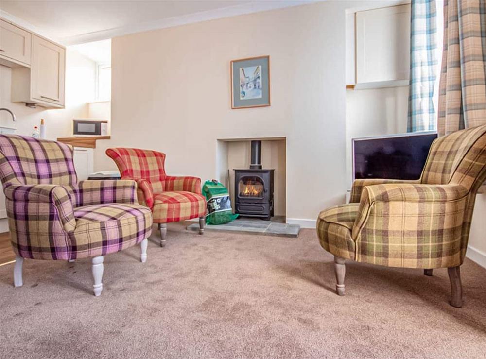 Open plan living space at Armadale Cottage in Portmahomack, near Tain, Ross-Shire