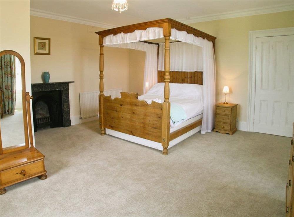 Four Poster bedroom at Armswell House in Plush, Nr Piddletrenthide, Dorset., Great Britain