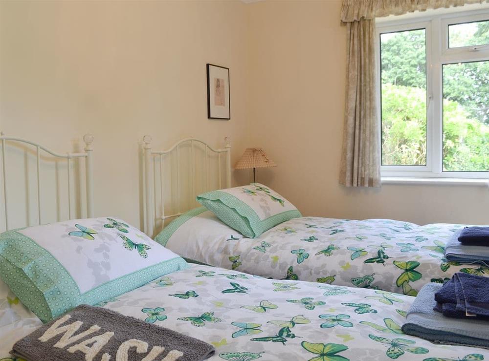 Twin bedroom at Arnewood Corner in Sway, near Lymington, Hampshire