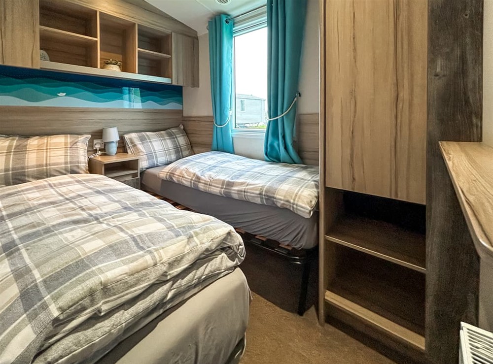 Twin bedroom at Arran View Craig Tara in Dunure, Ayrshire