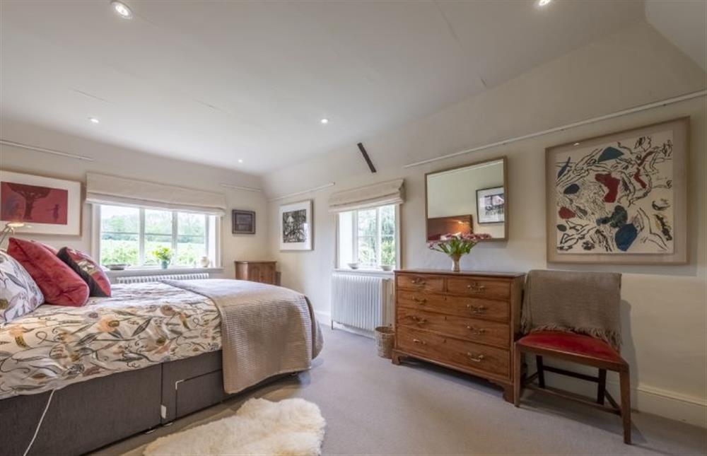 The third bedroom with king-size bed at Art Farmhouse, Saxmundham
