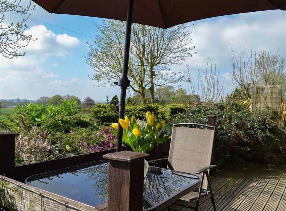 Admire the scenery from the terrace at Ash Lodge in Nawton, near Helmsley, North Yorkshire