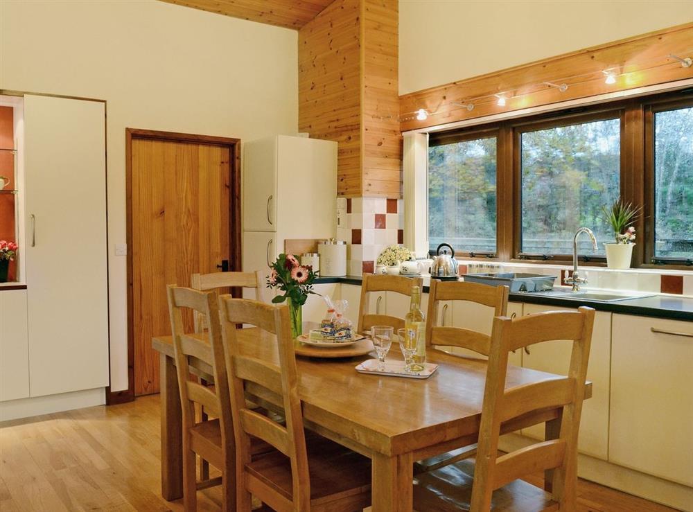 Kitchen/diner at Ash Lodge in Rhayader, Powys