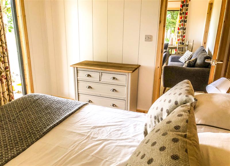 One of the 2 bedrooms at Ash Lodge, Tranwell Woods near Morpeth