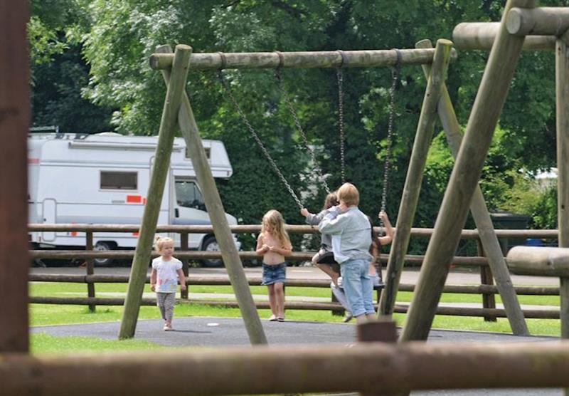 Children’s play area at Ashbourne Heights in Fenny Bentley, Ashbourne, Derbyshire