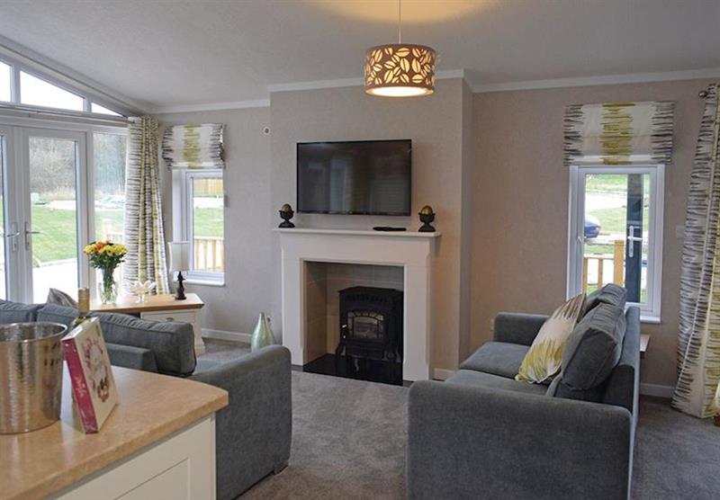 Living room in the Retreat VIP 2 at Ashby Woulds Retreat in Overseal, Nr Ashby-de-la-Zouch