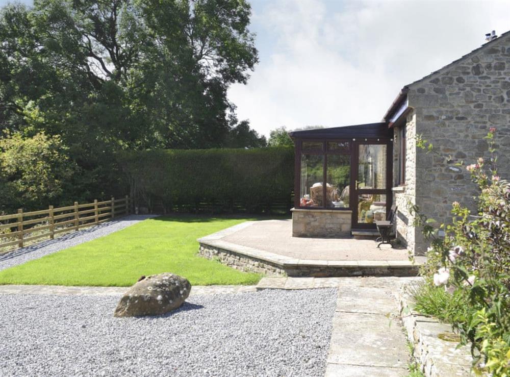 Attractive enclosed garden with patio, garden furniture and BBQ at Ashlea in Barnard Castle, County Durham, England