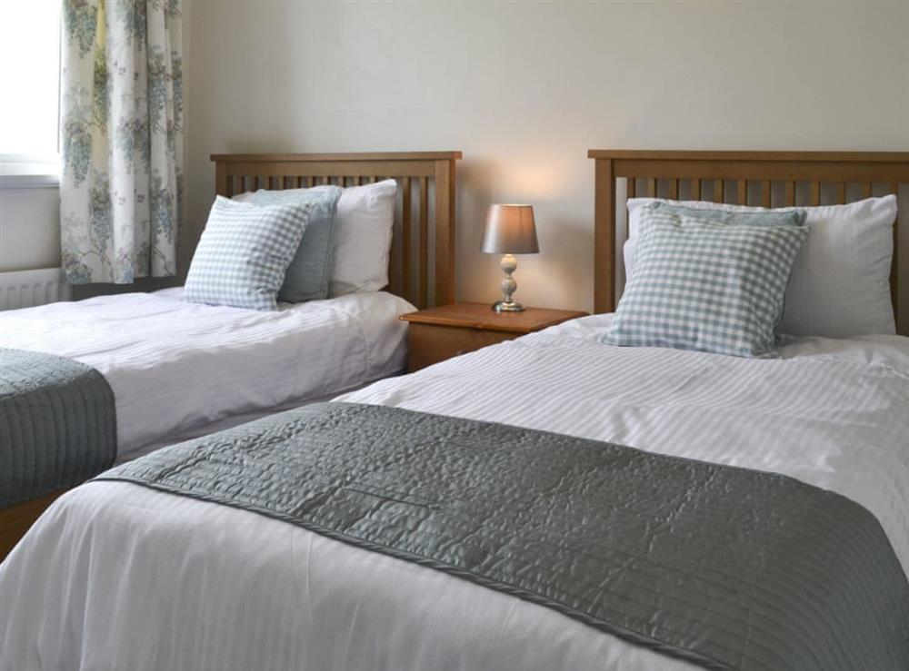 Cosy bedroom with twin beds at Ashlea in Barnard Castle, County Durham, England