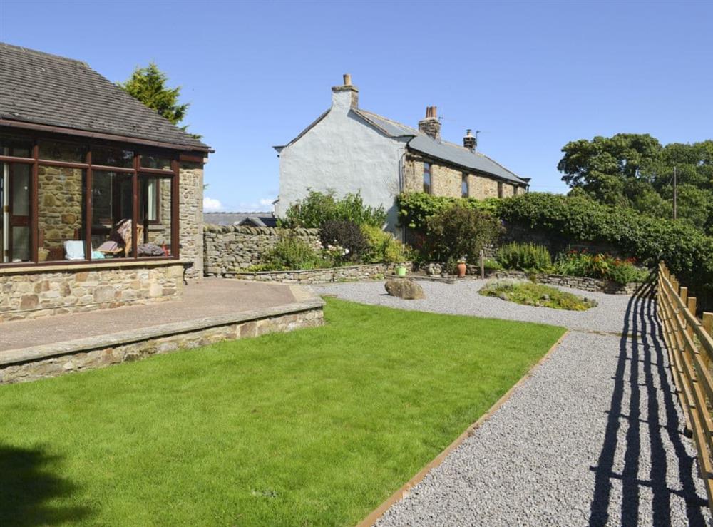 Superb enclosed garden with patio, garden furniture and BBQ at Ashlea in Barnard Castle, County Durham, England