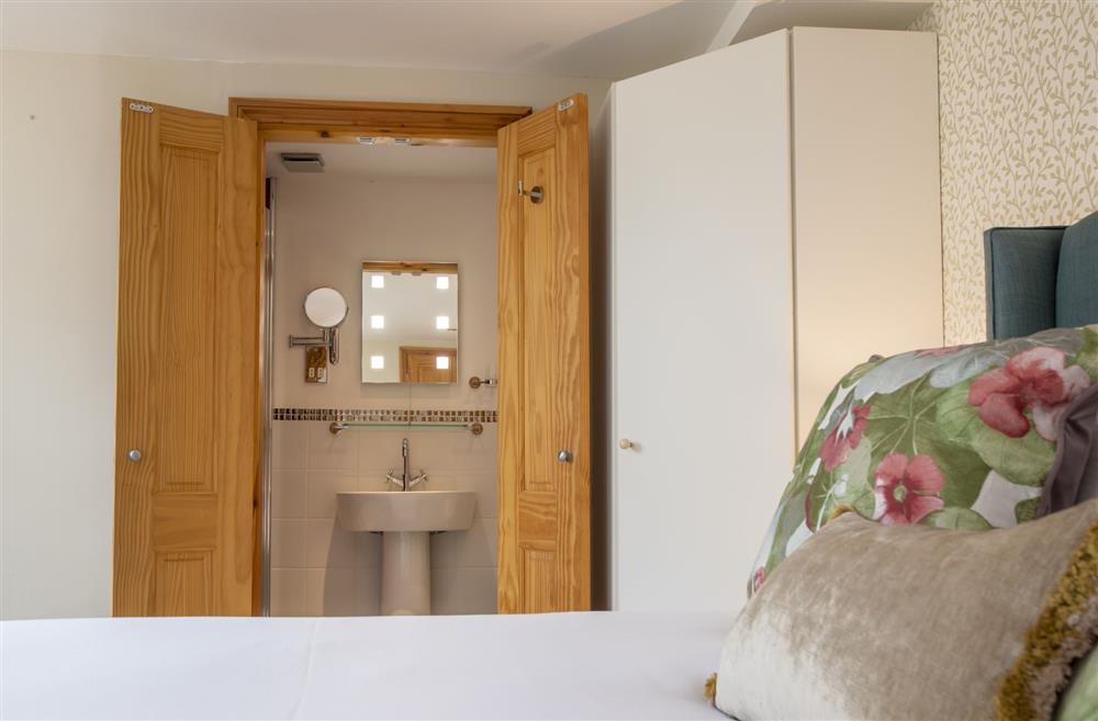 Bedroom two with en-suite shower room at Askrigg Chapel, Askrigg, North Yorkshire