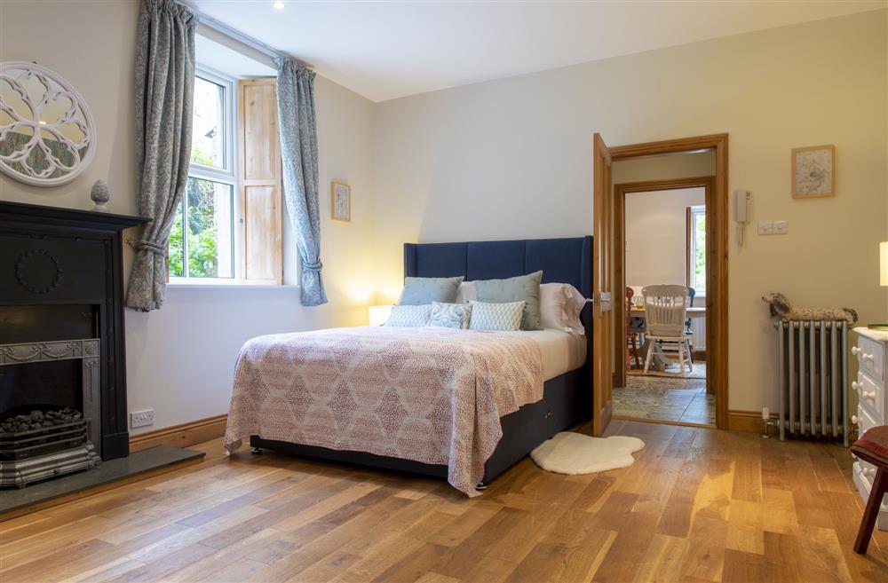 Spacious bedroom four with a 5’ king-size bed at Askrigg Chapel, Askrigg, North Yorkshire