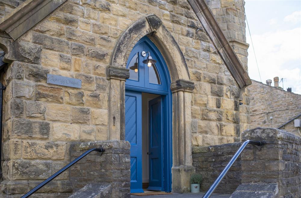 The beautiful entrance at Askrigg Chapel, Askrigg, North Yorkshire