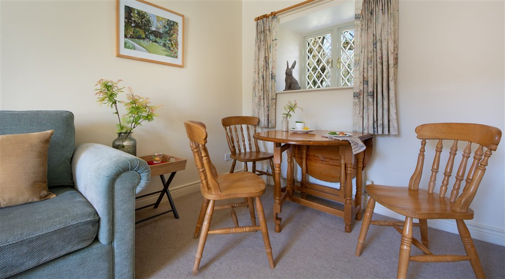The dining table in the sitting room at Aspen Cottage in Newtownbutler, County Fermanagh
