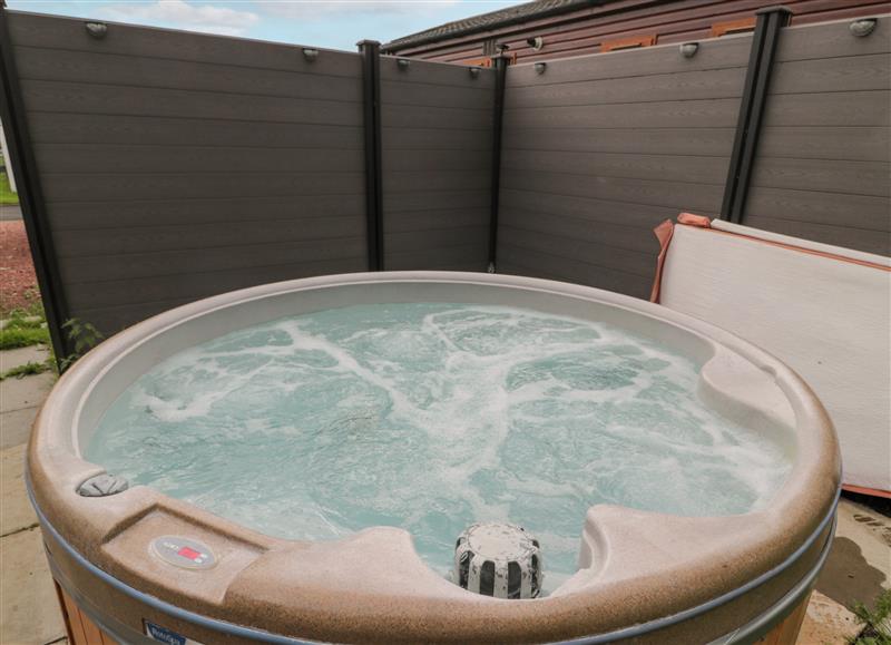 The hot tub at Aspen Lodge, Felton