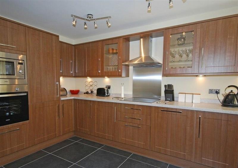 This is the kitchen at Assisi Apartment, Alnmouth