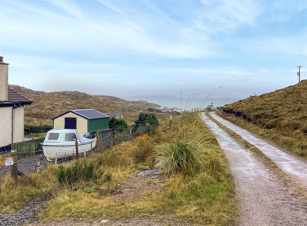 Driveway at At Last in Rhiconich, Sutherland