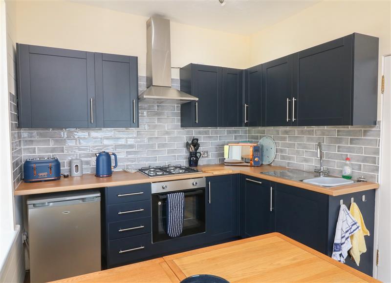 This is the kitchen at At the Bay Apartment, Hele Bay
