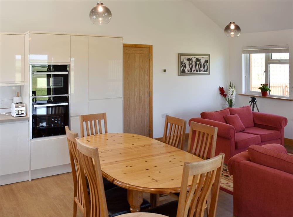 Attractive open plan living space at Wisteria Cottage, 