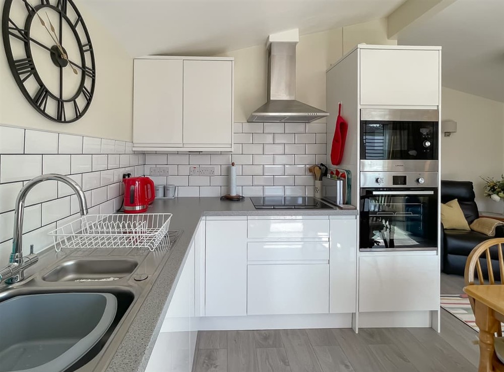 Kitchen area at Atlantic Bays 201 in Padstow, Cornwall