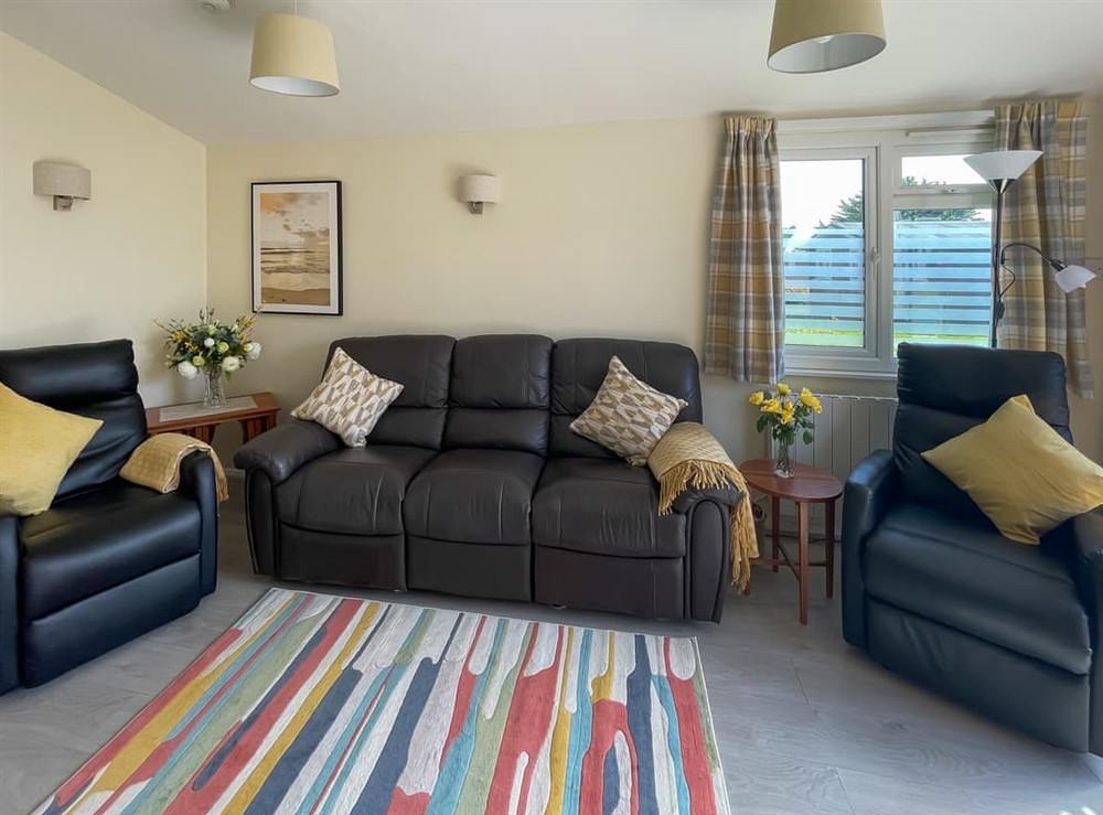 Living area at Atlantic Bays 201 in Padstow, Cornwall