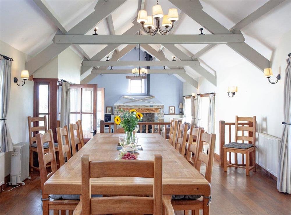 Dining room at Atlantic House in Hartland, Bideford, N. Devon., Great Britain