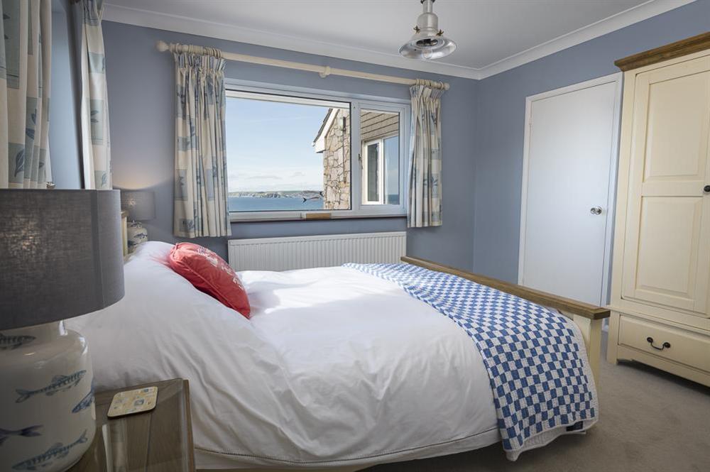 Master bedroom offering fantastic views at Atlantic Lodge in Hope Cove, Kingsbridge