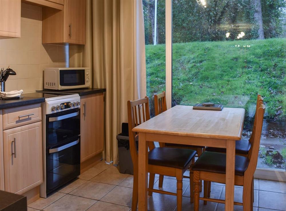 Kitchen area at Atlantic Lodge in St Columb Major, near Newquay, Cornwall