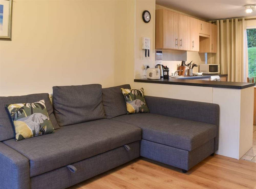 Living area at Atlantic Lodge in St Columb Major, near Newquay, Cornwall