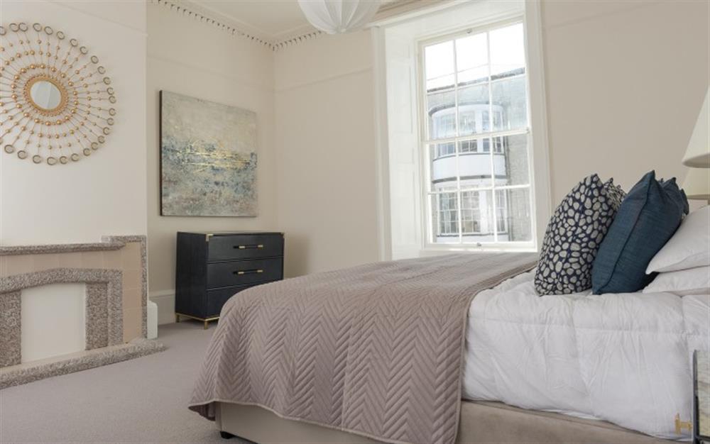 Bedroom 2 with street view at Atlantic in Lyme Regis