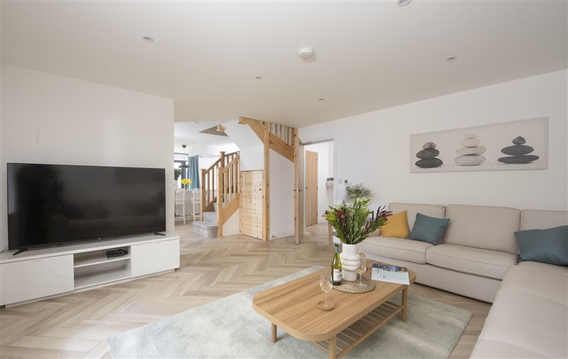 The living area at Atlantic Point, Cornwall